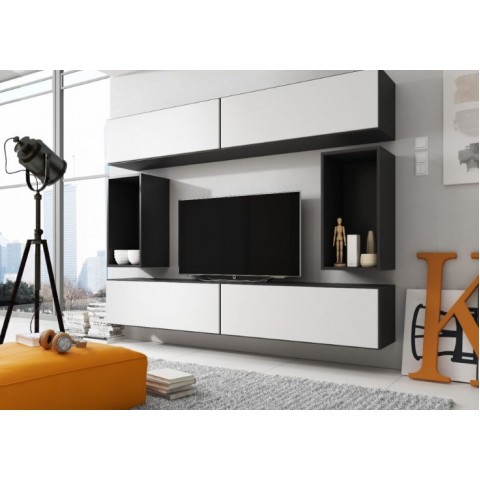 Вітальня ROCO 1 CAMA білий/чорний