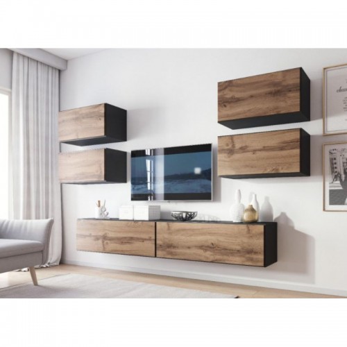 Вітальня ROCO 2 CAMA антрацит/дуб Вотан