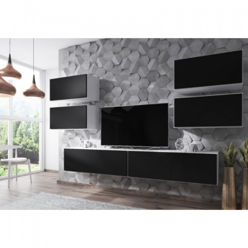 Вітальня ROCO 2 CAMA білий/чорний