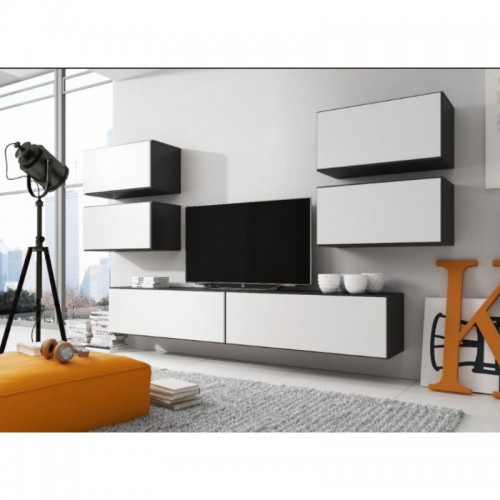 Вітальня ROCO 2 CAMA чорний/білий