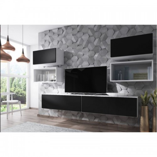 Вітальня ROCO 3 CAMA білий/чорний