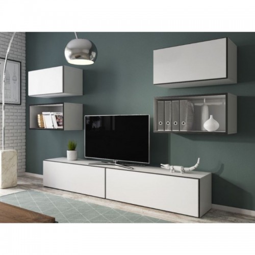 Вітальня ROCO 3 CAMA білий/чорний/білий