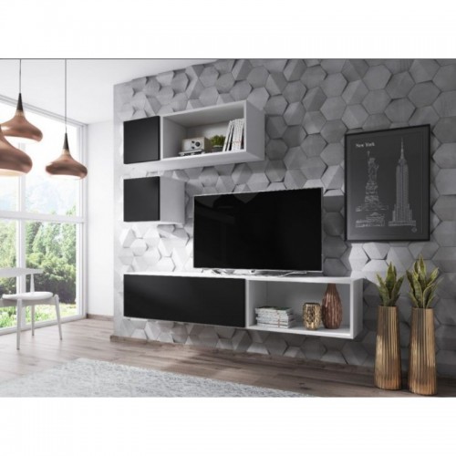 Вітальня ROCO 5 CAMA білий/чорний