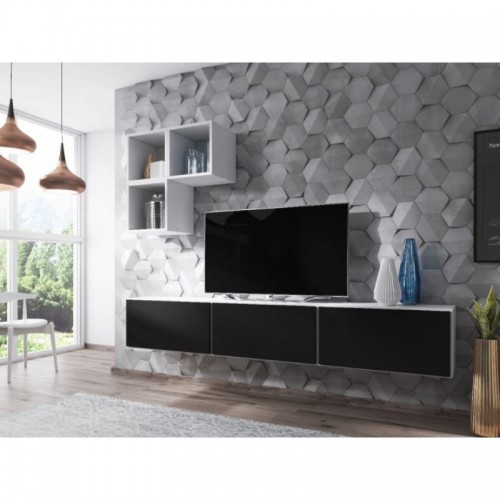 Вітальня ROCO 6 CAMA білий/чорний