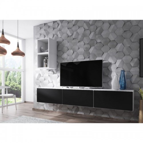 Вітальня ROCO 7 CAMA білий/чорний