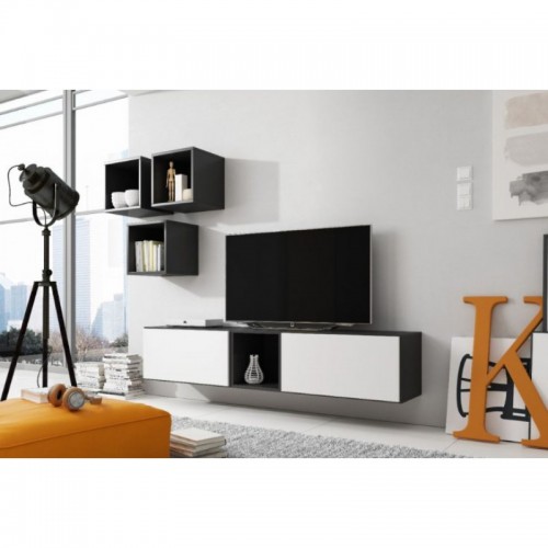 Вітальня ROCO 8 CAMA чорний/білий