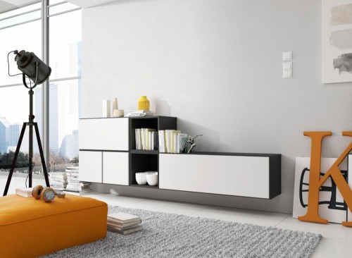 Вітальня ROCO 9 CAMA чорний/білий