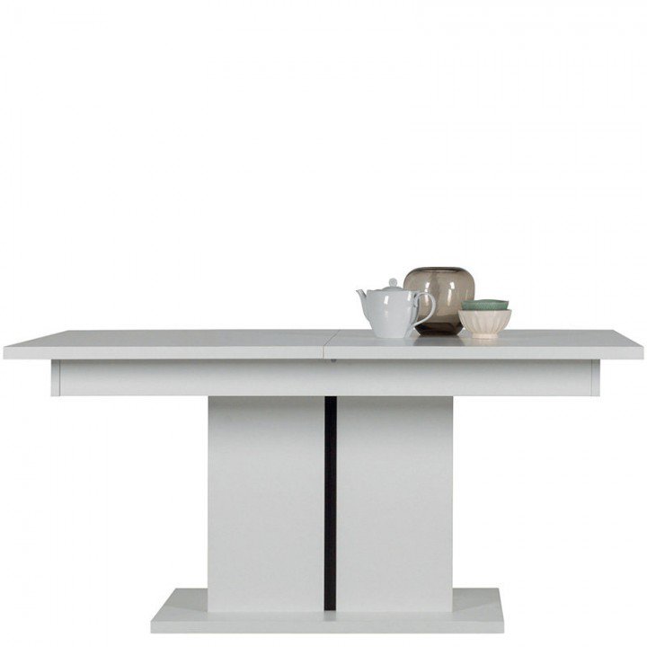 Стол столовый раздвижной 1500х900 с дверцей Рома RM-187 WB MiroMark белый глянец