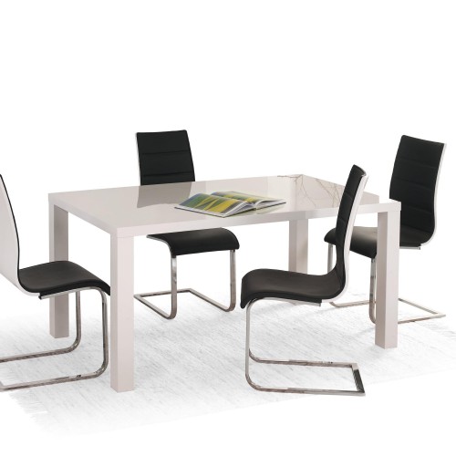 Комплект обідній HALMAR стіл Ronald  і стільці K-104 120-160x80х75 см білий