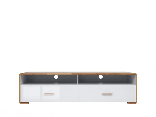 ​Тумба RTV2S Bari BRW белый глянец / дуб натуральный