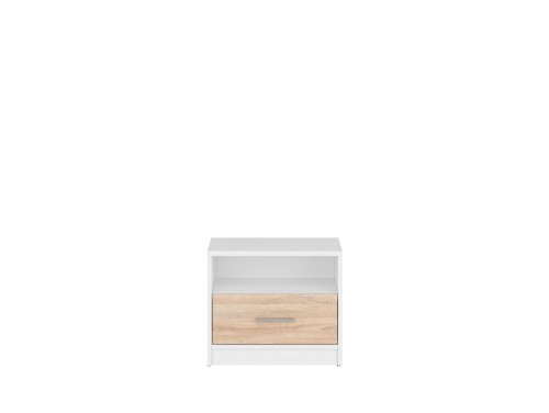 Тумба приліжкова KOM1S Nepo BRW білий / дуб sonoma