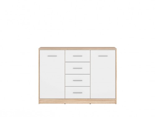 Комод KOM2D4S Nepo BRW  дуб sonoma / белый