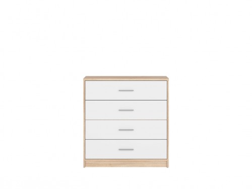 Комод KOM4S Nepo BRW дуб sonoma / белый