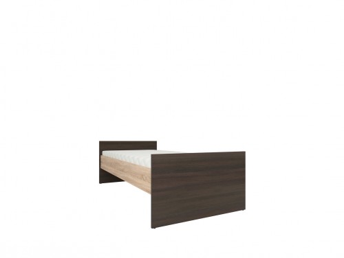 Кровать LOZ / 90 A (без вклада, без матраса) Nepo BRW венге / дуб sonoma