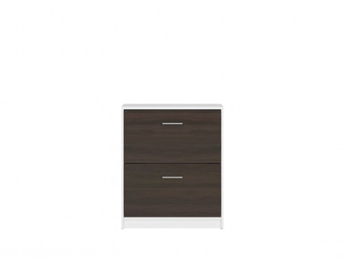 Тумба для обуви SFB2K2 Nepo BRW белый / венге