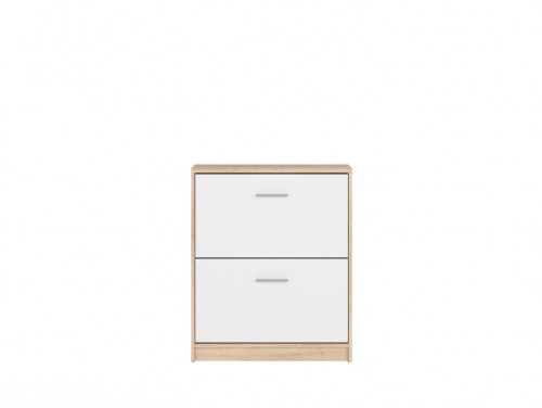 Тумба для обуви SFB2K2 Nepo BRW дуб sonoma / белый