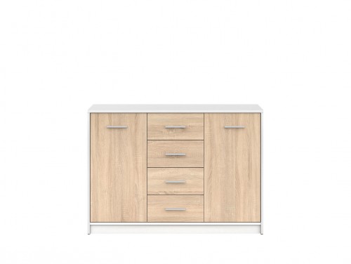 Комод KOM2D4S Nepo белый / дуб sonoma