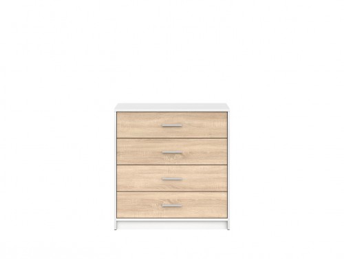 Комод KOM4S Nepo BRW белый / дуб sonoma