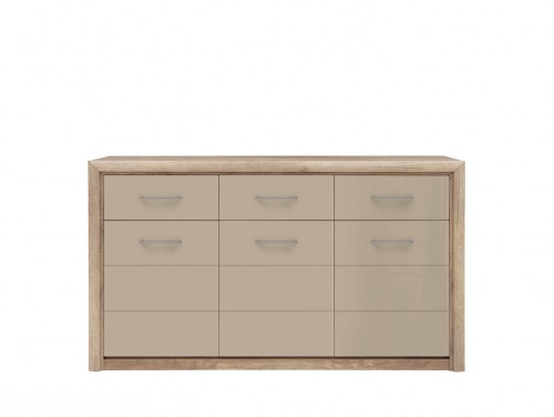 Комод KOM3D3S Koen 2 BRW  дуб каньон монумент / песочный глянец