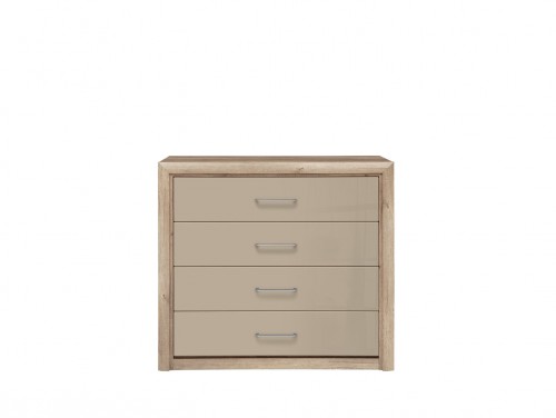 Комод KOM4S  Koen 2 BRW дуб каньон монумент / песочный глянец