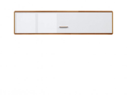 Шкафчик навесной SFW1K Bari BRW белый глянец / дуб натуральный