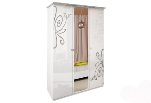 Шафа 3дв Богема МіроМарк BG-13-WB Глянець білий