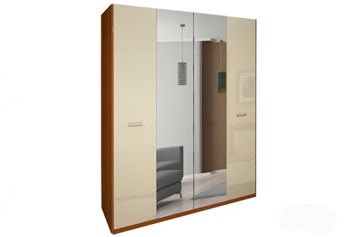 Шафа 4дв Bella МіроМарк BL-14-VN Глянець Ваніль/Вишня Бюзум