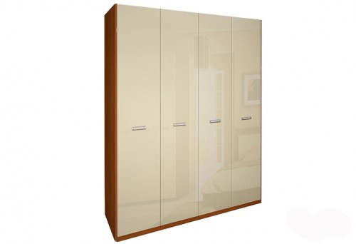 Шафа 4дв без дзеркал Bella МіроМарк BL-24-VN Глянець Ваніль/Вишня Бюзум