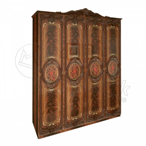 ШАФА Реджина 4дв БезДзеркал МіроМарк Перо Горіх