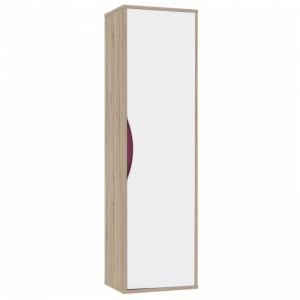 Шкаф для одежды Nove NOVS711 Forte Дуб Бьянко/Белый/Синий/Фиолетовый