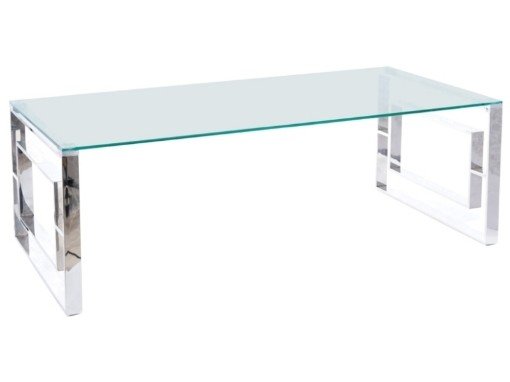 Журнальний столик Signal  Allure  прозорий/срібло 120X60