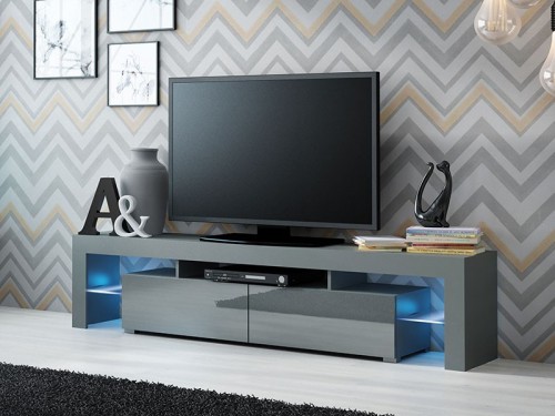 Тумба ТВ Solo RTV Сama серый / серый глянец