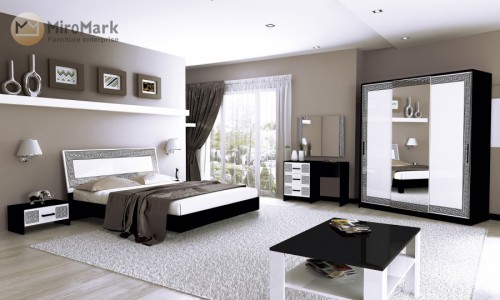 Комплект Віола 4 дв МіроМарк Глянець Білий/Чорний Матовий