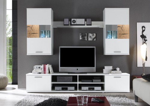 Вітальня Spalt 2 BRW білий / дубовий сердечник