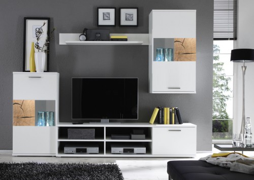 Вітальня Spalt 1BRW білий / дубовий сердечник