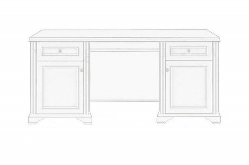 Стіл письмовий - 170 Вайт Гербор ясен сніжний/сосна