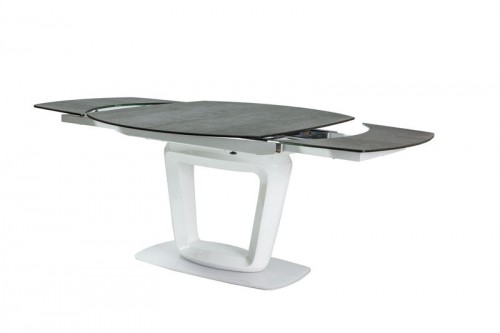 Стол CLAUDIO Ceramic Signal Серый/белый лак