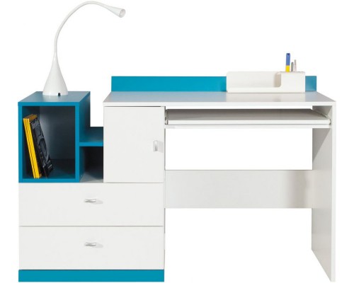 Стол письменный BIU/130 Моби Гербор морская волна/нимфея альба