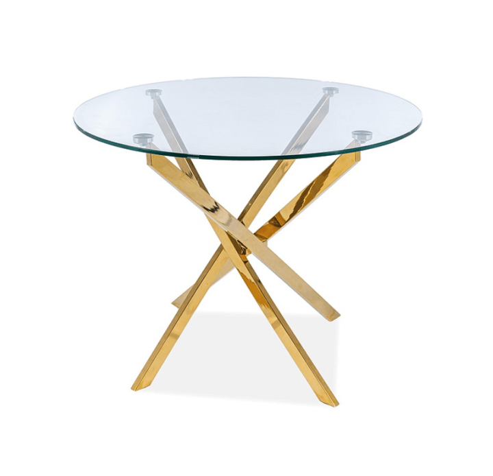 Стол Signal Agis Прозрачный/Золотой эффект FI 90