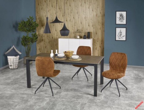 Обеденный керамический стол Halmar HORIZON 120-180 / 85/76 cm