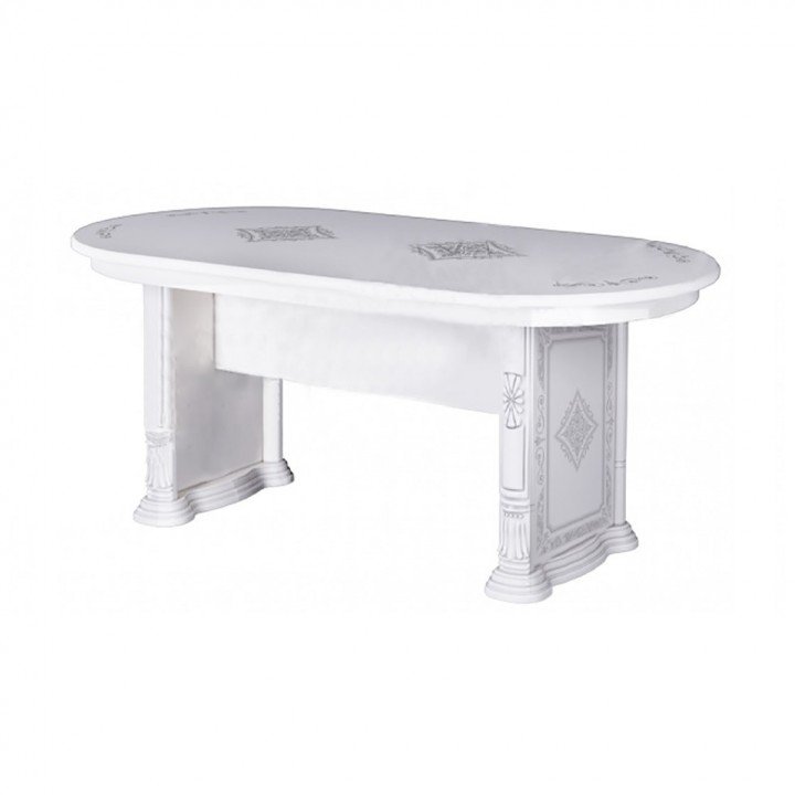 Стол обеденный Чикаго CH-31-WB MiroMark белый глянец