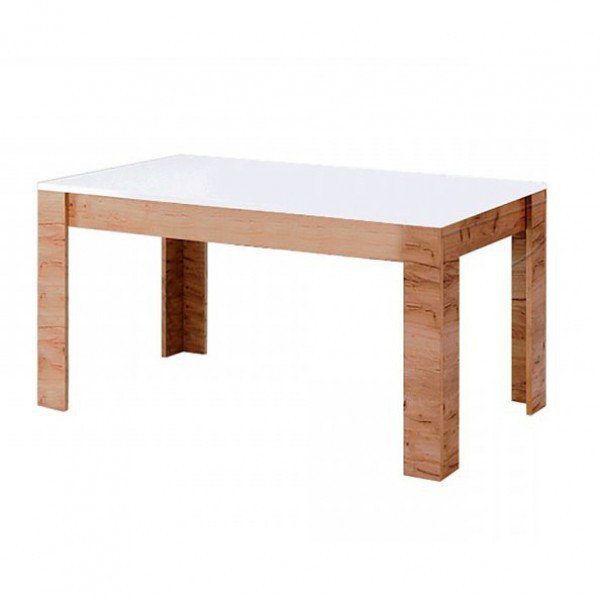 Стол обеденный  Асти 160х95 AS-185-WB MiroMark дуб крафт/белый глянец