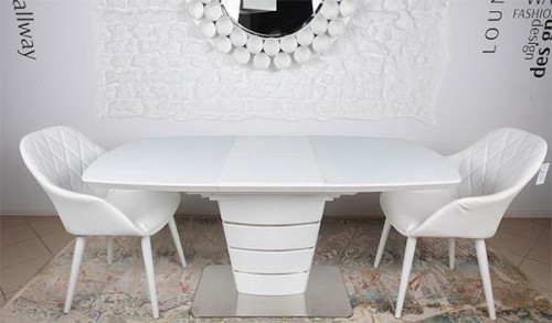 Стол раскладной Atlanta 120/160 Nicolas белый