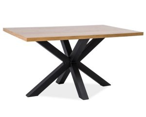 Стол обеденный Cross 180x90 Signal Дуб(шпон)/Черный