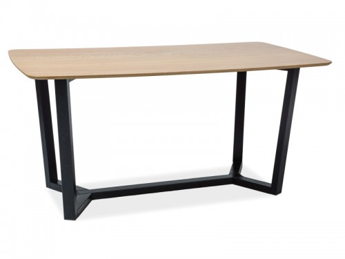 Стол обеденный Dossier 160x90 Signal Дуб/Черный