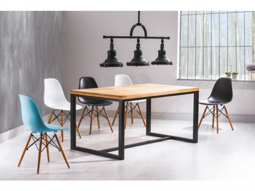 Стол обеденный Loras A 150x90 Signal Дуб(шпон)/Черный