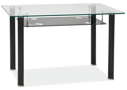 Стол Signal Pino 120х75 Прозрачный/Черный