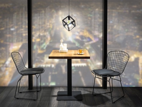 Стол обеденный Puro 70x70 Signal Дуб/Черный