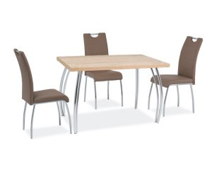 Cтол обеденный Signal SK-2 140x75 дуб Сонома хром