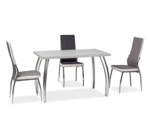 Cтол обеденный Signal SK-2 140x75 светло-серый хром